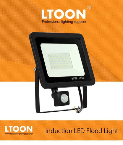 10W 20W 30W 50W 100W Led Flood Light With Adjustable PIR Sensor SMD 2835 Floodlights Outdoor Lighting For Street Square