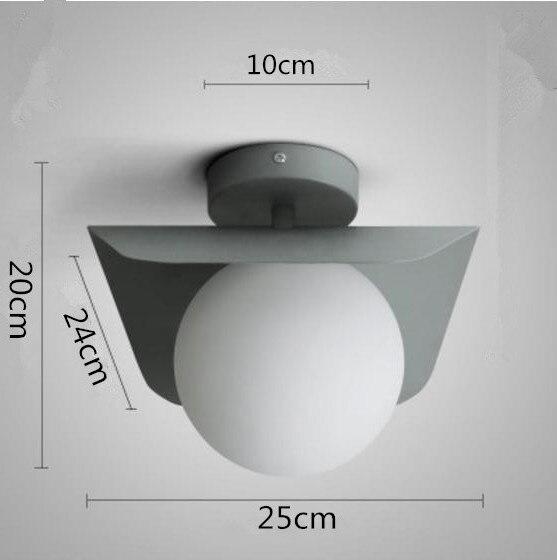 Creative Ceiling Lamp Contracted LED Glass Iron Indoor Light Decorate Lighting Restaurant   Modern Light Fixture
