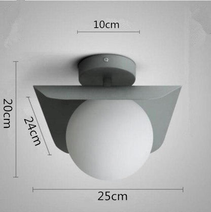 Creative Ceiling Lamp Contracted LED Glass Iron Indoor Light Decorate Lighting Restaurant   Modern Light Fixture