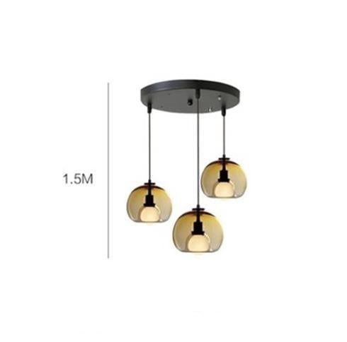 Nordic Glass Chandeliers Three-headed Combination Lamps