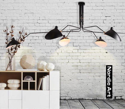 Retro Serge Mouille Pendant Lights Nordic Industrial Simple LED Spider adjustable Lamp Living Bedroom Luminaire Industrial Lamp