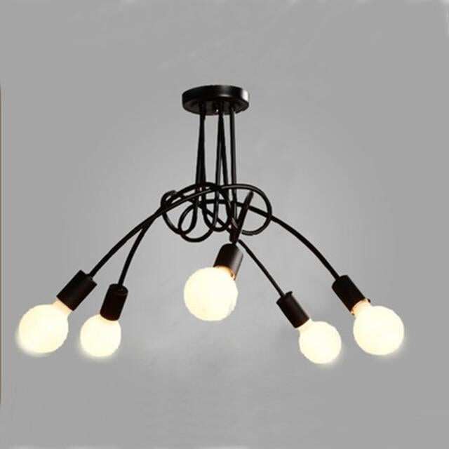 Modern Industrial Creative Personality Spider LED E27 Ceiling Light For Bedroom Living Room Study Restaurant Hotel Cafe Bar Hall