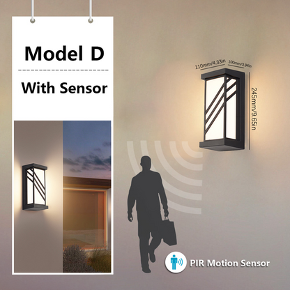 Outdoor Lamps Motion Sensor Wall Light Waterproof AC85-265V 16/30W Exterior Wall Lamp For Garden Light Street Lamp