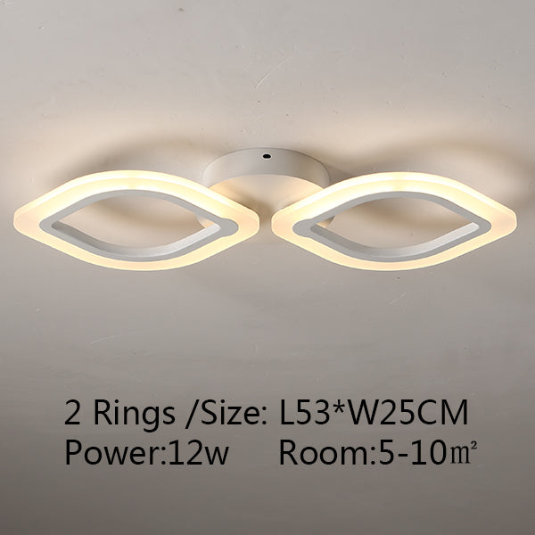 LED Ceiling Light Lustre For Living Room Kitchen Bedroom Dining Room Ring Chandelier Light Fixture Remote Control APP Dec