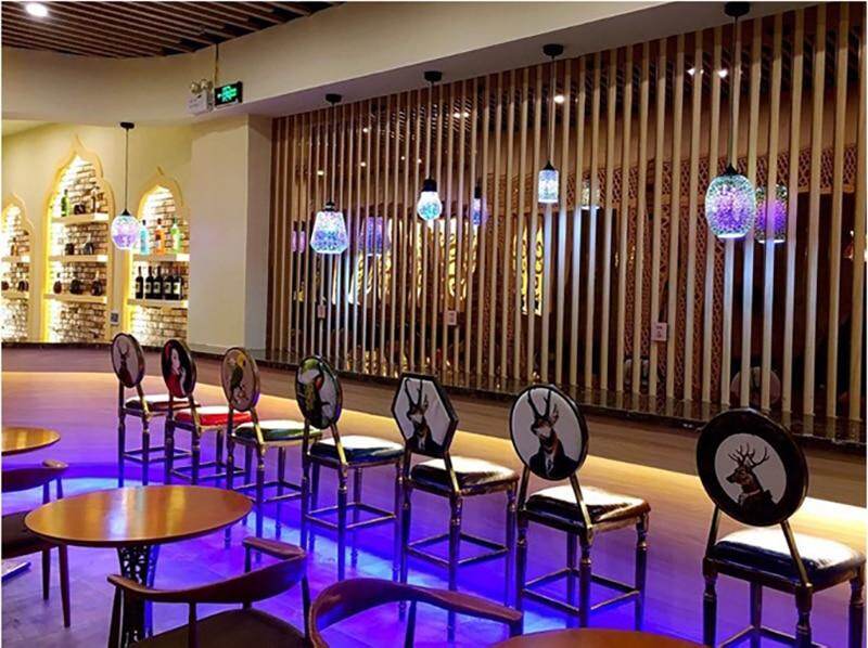Modern 3D Colorful Nordic Starry Sky Hanging Glass Shade Pendant Lamp Lights E27 LED For Kitchen Restaurant Living Room