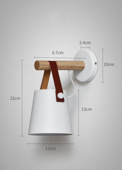 Modern minimalist adjustable wall-mounted household bedside lighting wall decoration bathroom mirror lamp LED wood wall lamp E27