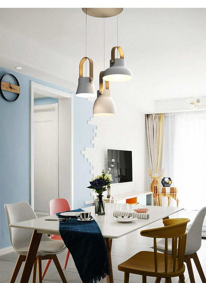 Nordic Loft LED Iron Pendant Lights Restaurant Room Bedroom Simple Hanging Lamp Home Indoor Kitchen art de pendant lamp Lighting