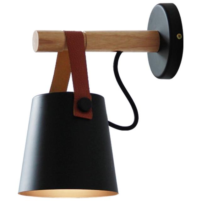 Modern minimalist adjustable wall-mounted household bedside lighting wall decoration bathroom mirror lamp LED wood wall lamp E27