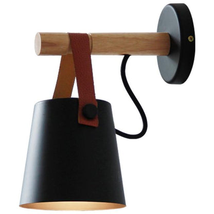 Modern minimalist adjustable wall-mounted household bedside lighting wall decoration bathroom mirror lamp LED wood wall lamp E27