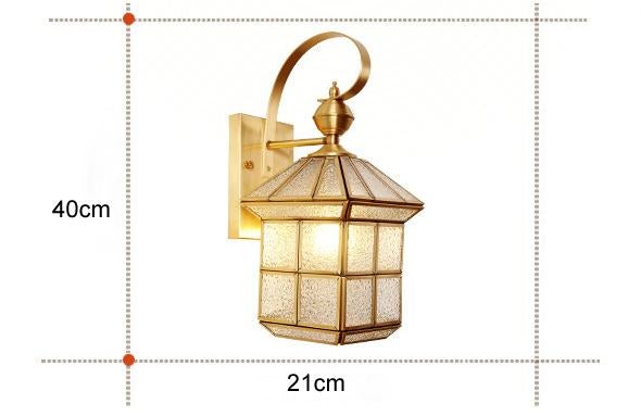 Outdoor Waterproof Wall Lamp Stair Corridor Balcony Courtyard Full Copper Wall Lamp