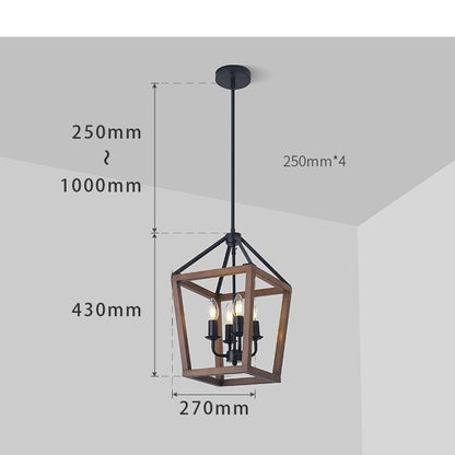 American Retro Four-headed Iron Chandelier