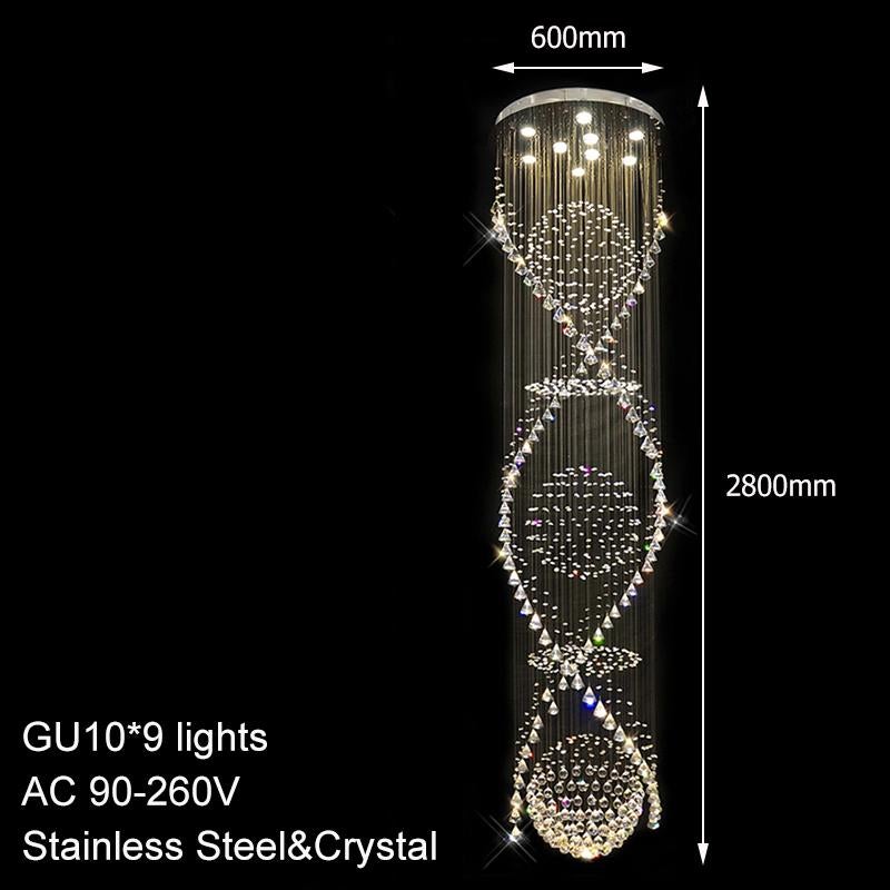 Empire Loft Classical Crystal Europe Vintage Chandelier With GU10 9 Lights For Bedroom Living Room Hotel Lobby Restaurant Store