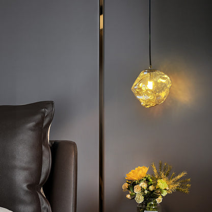 Modern Retro Ice Cube Glass Bedroom Bedside Long Line Small Chandelier Dining Room bar Counter Atmosphere Stone Small Chandelier