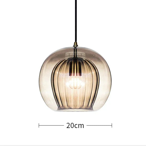 Nordic Modern Glass Pendant Lamp Restaurant Bedroom Bedside Dining Room Kitchen Lights Island Counter Bar Lighting Hanging Home
