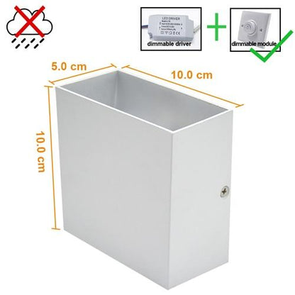 Feimefeiyou 6W lampada LED Aluminium wall light rail project Square LED wall lamp bedside lights bedroom wall decor arts