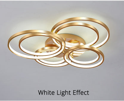 Modern Golden LED Ceiling Lights For Living Room Bedroom Restaurant Lighting Fixture Lustre Lamps