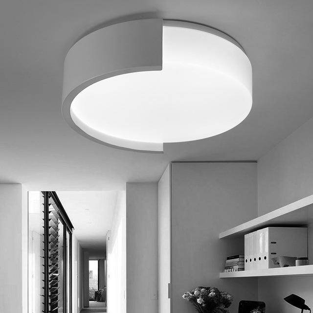 Modern LED Ceiling Light Lamp Dimmable Round Multicolor Lighting Fixture Bedroom Kitchen Surface Mount Living Room White Black