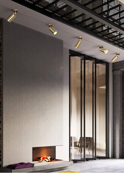 Golden Modern Ceiling Light Neutral White Lighting TV Backdrop Living Room Hotel Office Club Bar Cloth Store Ceiling Lamp