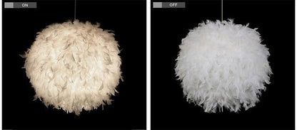 Best Valentine's Day Gift For Lover Heart Shape Feather lampada led Pendant Lamp with Led Bulb 3 colors