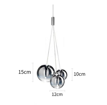 Modern Led Glass Ball Pendant Lamp for Kitchen Dining Room Bedroom Hanging Light Restaurant Chandeliers