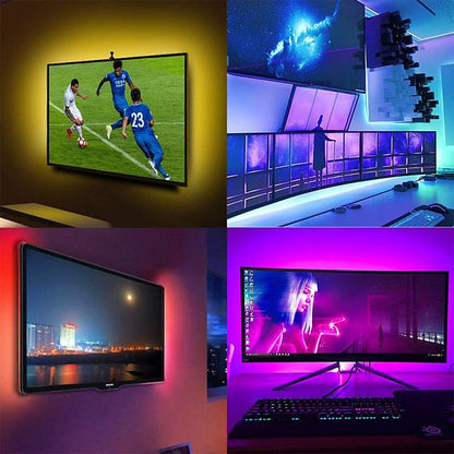 5M 10M 15M 20M LED Strip Lights RGB DC12V LED Lights Flexible Color Change SMD 2835 with IR Remote Controller and 100-240V Adapter for Home Bedroom Kitchen TV Back Lights DIY Deco