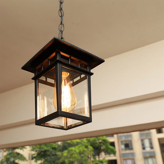 Vintage E27 Outdoor Waterproof and Rust-proof Courtyard Lamp Corridor Aisle Balcony Chandelier Villa Garden Pendant Light