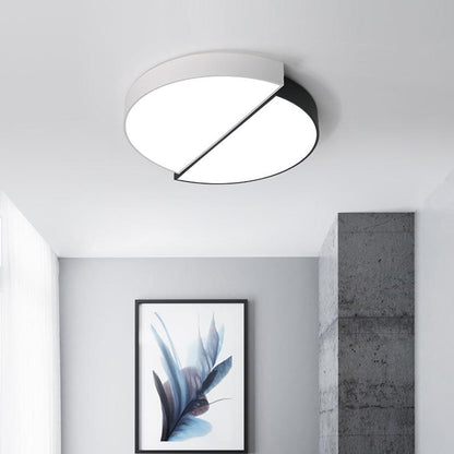 Modern Round Ceiing LED Light Sitting Room Absorb Dome Light Individual Originality Black and White Bedroom Balcony Lamp