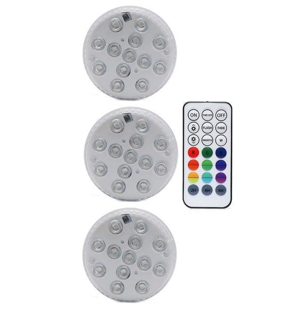 Upgrade Magnet RGB Submersible Light IP68 13LEDs Underwater Night Lamp Outdoor Vase Bowl Pond Swimming Pool Decor Lamp