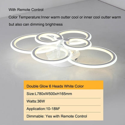 Gleam RC Modern Led Ceiling Lights For Living Room Bedroom Study Room Ceiling Lamp Plafondlamp White Color