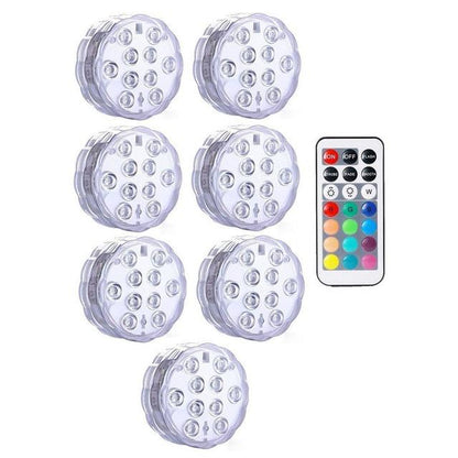 IP68 Waterproof Multi Color Submersible LED Lights Underwater Night Lamp Tea Light Vase Bowl Party Wedding Christmas Decoration