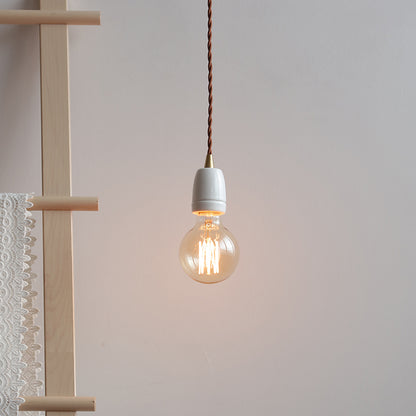 Vintage Ceramic Bedside Pendant Lamp Art Single Head Dining Room Pendant Lamp Creative Mini Pendant Lamp