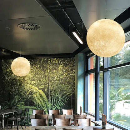 Bedroom Decoration Hanging Lamp Restaurant Lighting Luminaire Baby Pendant Light LED 3D Print Moon Pendant Lamp Living Room
