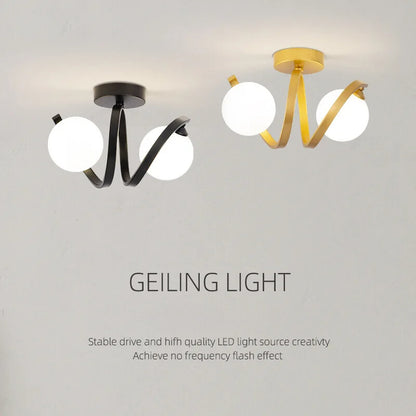 Modern Glass Ceiling Lights Indoor Lighting  Balcony Entryway Cloakroom Fixtures
