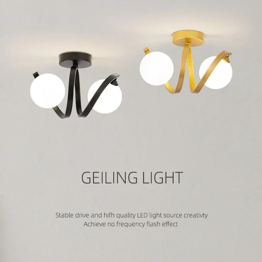 Modern Glass Ceiling Lights Indoor Lighting  Balcony Entryway Cloakroom Fixtures