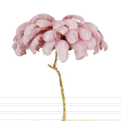 Modern Ostrich Feather Living Room LED Floor Lamps Living Room Bedroom Modern Interior Lighting Decor Floor Light Standing Lamp