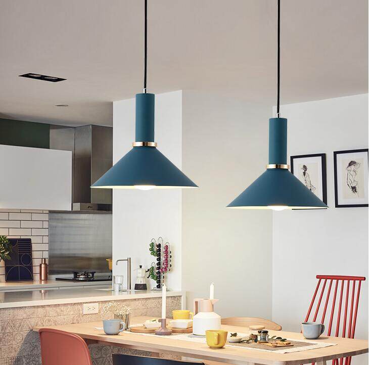 Nordic Macarons pendant lights Modern bedroom bedside dining room Pendant lamp Bar/cafe individual creative lighting fixtures