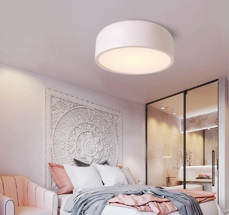 LED E27 Round Modern Ceiling Lamp Fixture Nordic Home Office Living Room Bedroom Aluminium Ceiling Lighting