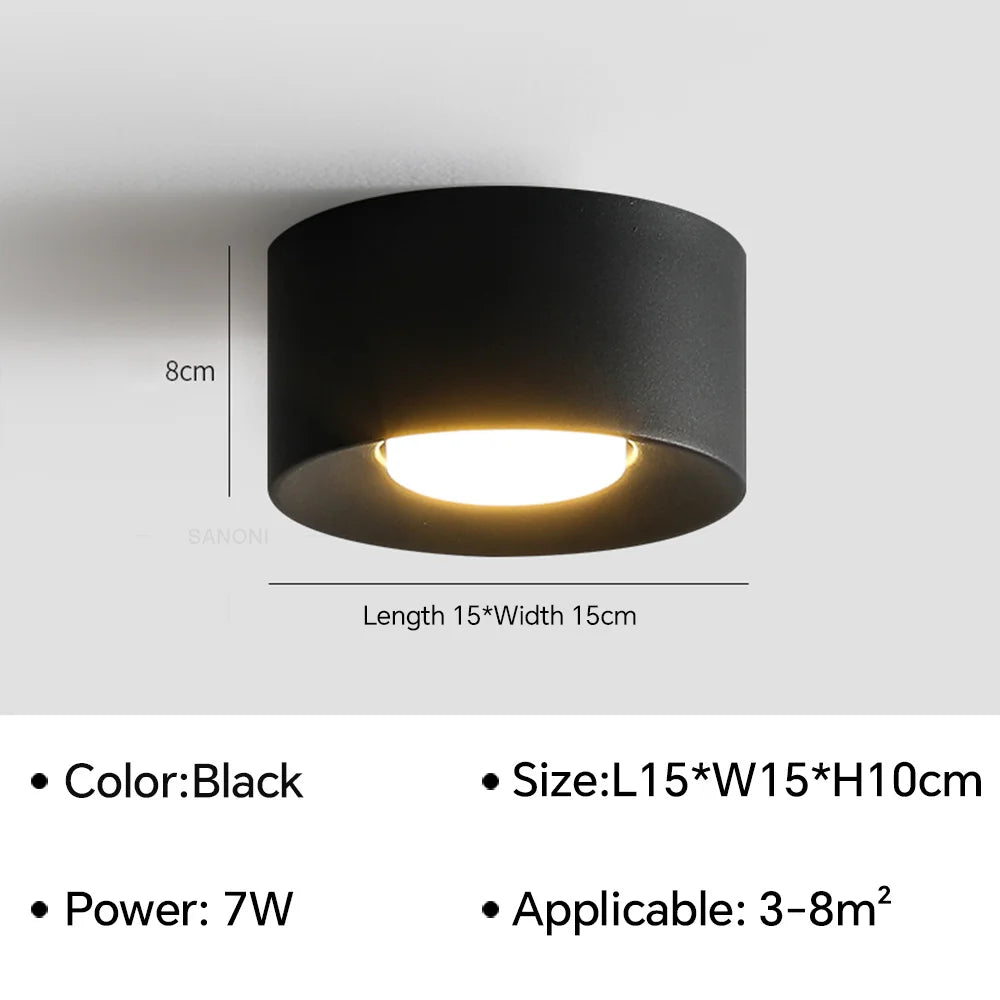 Nordic LED Ceiling Lamp Cylinder Spotlight Chandelier for Bedroom Hallway Decoration Indoor Lighting