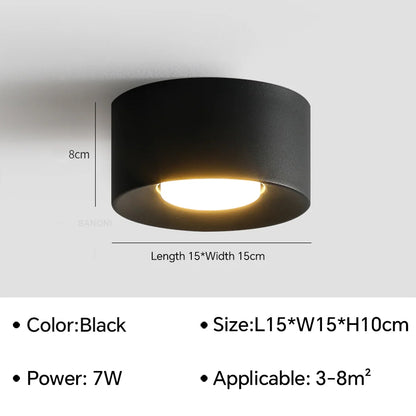 Nordic LED Ceiling Lamp Cylinder Spotlight Chandelier for Bedroom Hallway Decoration Indoor Lighting