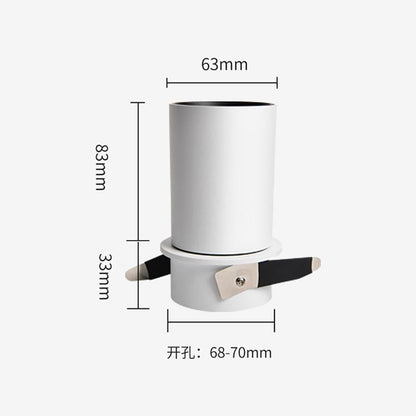 Foldable Recessed Ceiling Downlight 7W 12W Black/White Housing 360 Degree Rotatable 3000K/4000K/6000K Ceiling Spot Light