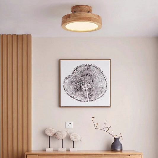 Nordic Living Room Ceiling Lamps Solid Wood Corridor  LED Lamp Apanese Style  Entrance Balcony Bedroom Ceiling Lights