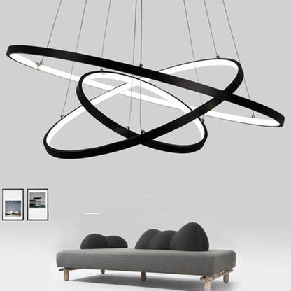Modern Pendant Lamp Hanging Light Living Room Dining Shop Decoration Modern Hanging Lamp Large Ring Acrylic Pendant Light