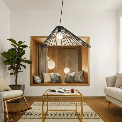 Postmodern Pendant Lights Iron  Vertigo Suspension Dining Room Luminaire Steel Lamp for Living Room