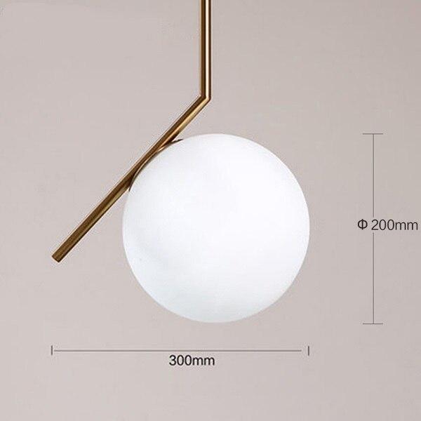 Modern Style Living Room Bedroom Minimalist Restaurant  Pendant Light Nordic Clothing Decoration Glass Ball Pendant Lamp