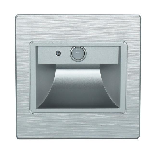 1.5W LED Embedded Wall Light,Intelligent lamp,PIR Sensor Stair Light, Kitchen Lamp Step Corridor Bathroom, Smart Indoor lighting