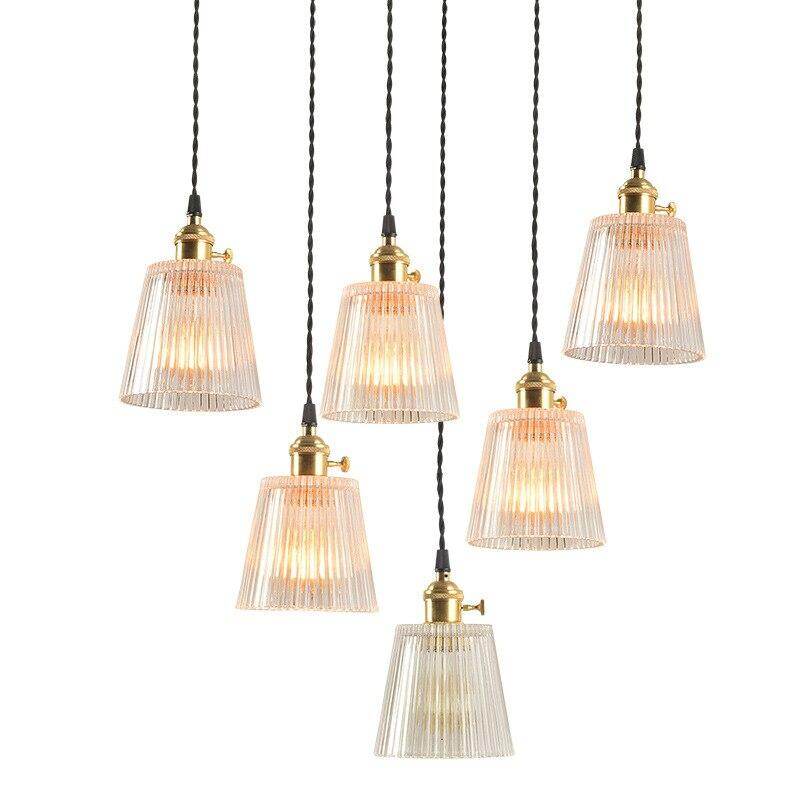 LED Brass Glass Pendant Lights E27 125mm Hanging Lamps Minimalist Personality Restaurant Bar Terrace Cafe Decorative Luminair