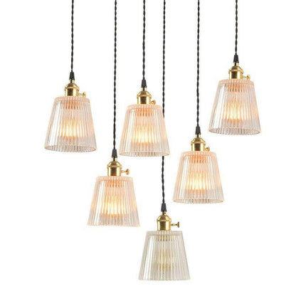 LED Brass Glass Pendant Lights E27 125mm Hanging Lamps Minimalist Personality Restaurant Bar Terrace Cafe Decorative Luminair