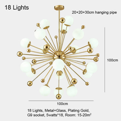 LED Glass Pendant Light for Dining Room Bedroom Living Room Modern Gold Hanging Lamp Indoor Lighting