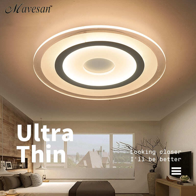 New Circle Indoor Lighting Modern LED Ceiling Lights for Living Room Bedroom Lamp lamparas De Techo Abajur Ceiling Lamp Fixtures