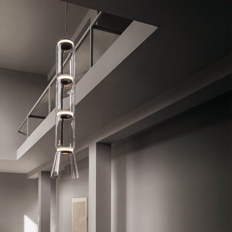 Modern Simple Glass Splicing Time Tunnel Restaurant Empty Chandelier